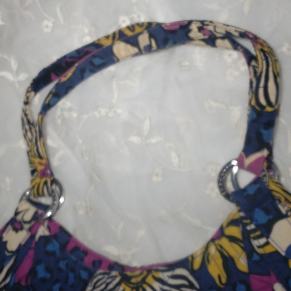 Hawiian floral handbag quilted cotton,bold pink cheetah print inside. - Picture 12 of 12